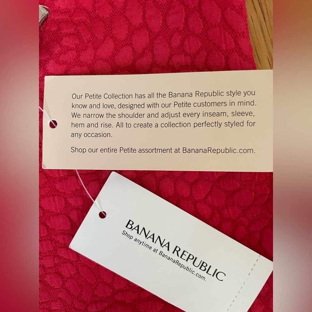 NWT! Banana Republic Petite Pink Textured Dress - Picture 5 of 14